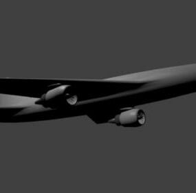 Jednoduchý 3D model proudového letadla