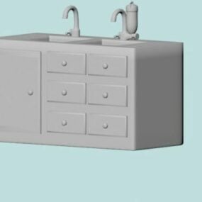 Sink With Under Cabinet 3d model