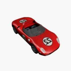 Yarış Arabası Kırmızı Boya 3d modeli