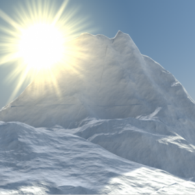 Snow Mountain Scene 3d model