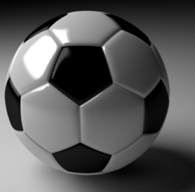 Fotbalový míč Bílá Černá 3D model