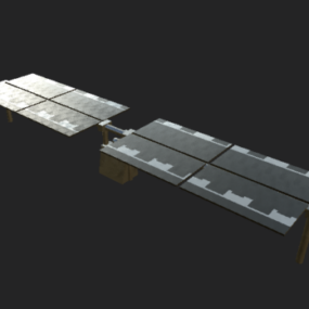 3D-Modell von Sonnenkollektoren