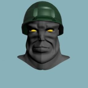 Soldat Head Sculpture 3d-modell