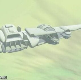 דגם תלת מימד של ספינת חלל Bwing Star Wars