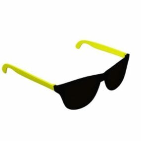 Model Kacamata Hitam Kuning 3d