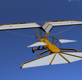 Mô hình 3d máy bay cánh quạt cổ điển