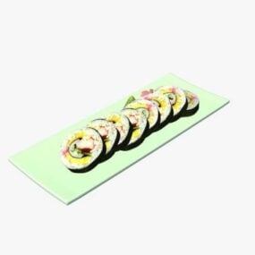 Model 3d Panganan Sushi Roll Food