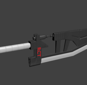 Modello 3d dell'arma con spada a pinza