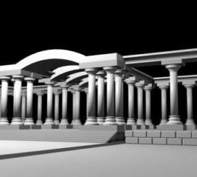 Grekiskt tempel koncept 3d-modell
