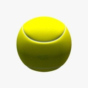 3д модель желтого теннисного мяча