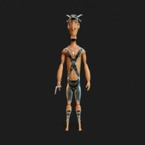 Game Character Lowpoly Man 3d model
