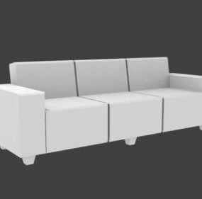 3д модель трехместного дивана-мебели