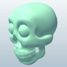 3d модель старого людського черепа