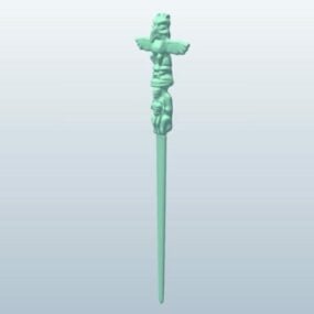 Modello 3d della statuetta del totem pole