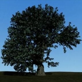 نموذج الشجرة والأرض ثلاثي الأبعاد