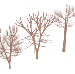 겨울 나무 세트 3d 모델