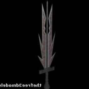 Tribble Bladed Game Sword 3d model