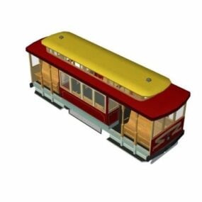 Trolley Car Vehicle 3d model