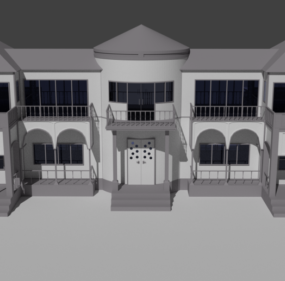 Tulip Palace Building 3d-modell