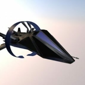 Scifi Spaceship Flame Shape 3d model