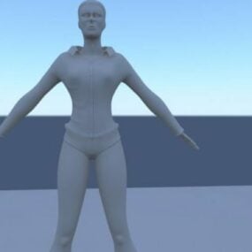 Girl Character With Short Dresses 3d model