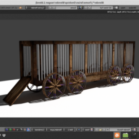 Eski Paslı Vagon 3D modeli