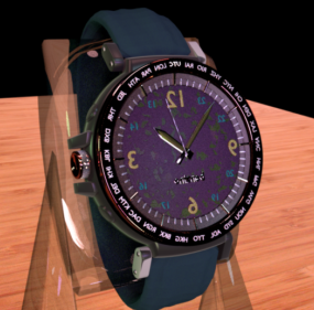 ساعت هوشمند گرد مدل سه بعدی