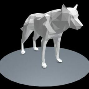 Modelo 3d de lobo aterrador