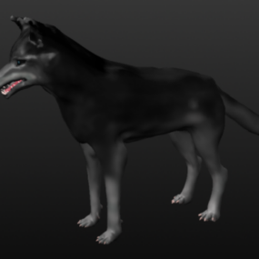 灰色オオカミアニメ動物3Dモデル