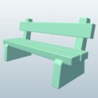 Wooden Bench Lowpoly