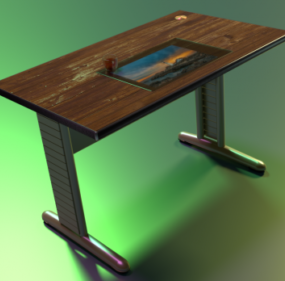 Pc Working Desk 3d model