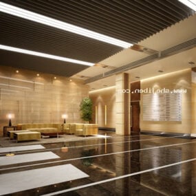 Büro-Lobby, modernes Design, 3D-Modell