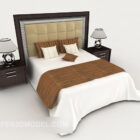 Business Simple White Double Bed V1