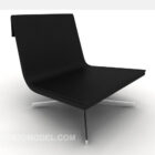 Einfacher schwarzer lässiger Stuhl V1