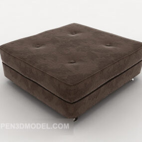 Bangku Sofa Coklat Sederhana model V1 3d