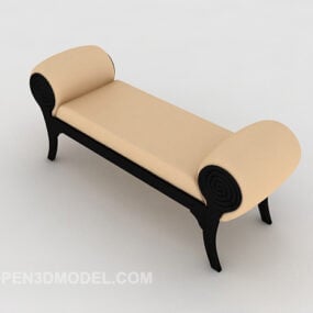 シンプルなソファスツールホームデザイン3Dモデル