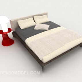 Light Double Bed 3d model