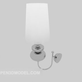 Home Simple Wall Lamp White Shade 3d model