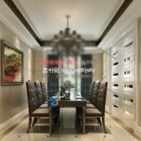 European Dinning Space For Apartment 3d model