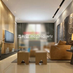Διαμέρισμα δωμάτιο προοπτική 3d μοντέλο