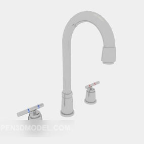浴室の蛇口フルセット3Dモデル