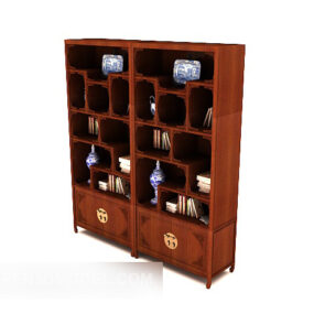 Chinese Wooden Display Cabinet V1 3d model