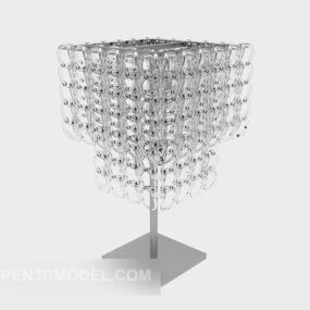 מנורת שולחן קריסטל ביתית דגם תלת מימד יוקרתי
