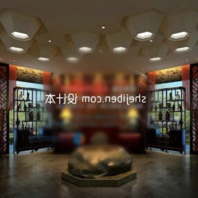 Chinese Clubhouse Design 3d model