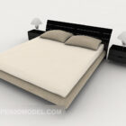 Moderní béžová domácí manželská postel
