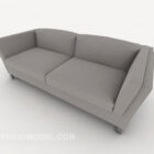 Grey Simple Double Sofa Furniture