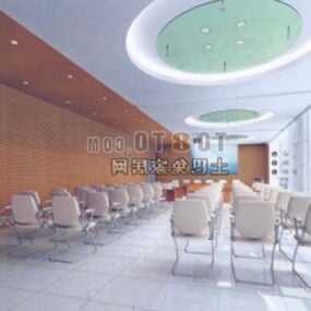 3д модель интерьера зала ожидания больницы