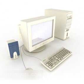 Desktop Computer Vintage Style 3d model