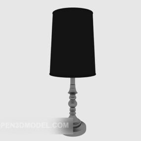 Simple Bedside Lamp Long Shade 3d model