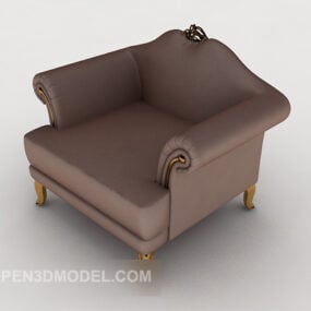 European Simple Single Sofa V1 3d model